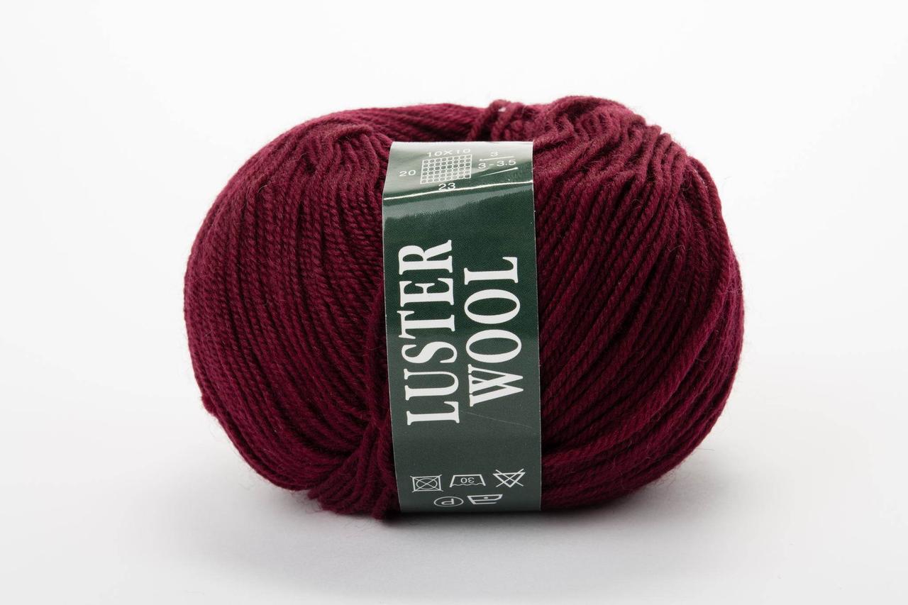 Пряжа вовняна Vita Luster Wool (50g), Color No.3360 бордо