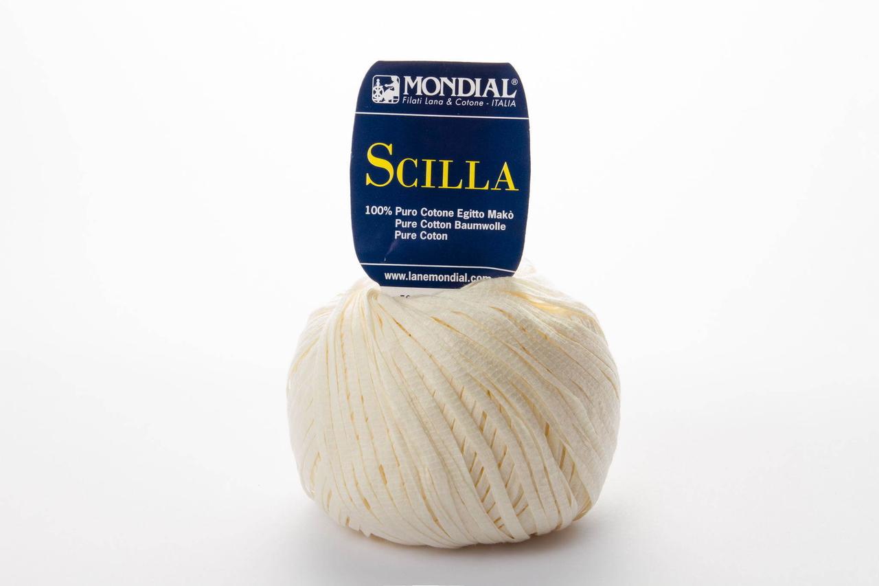 Пряжа Mondial Scilla 0010 світло-молочний