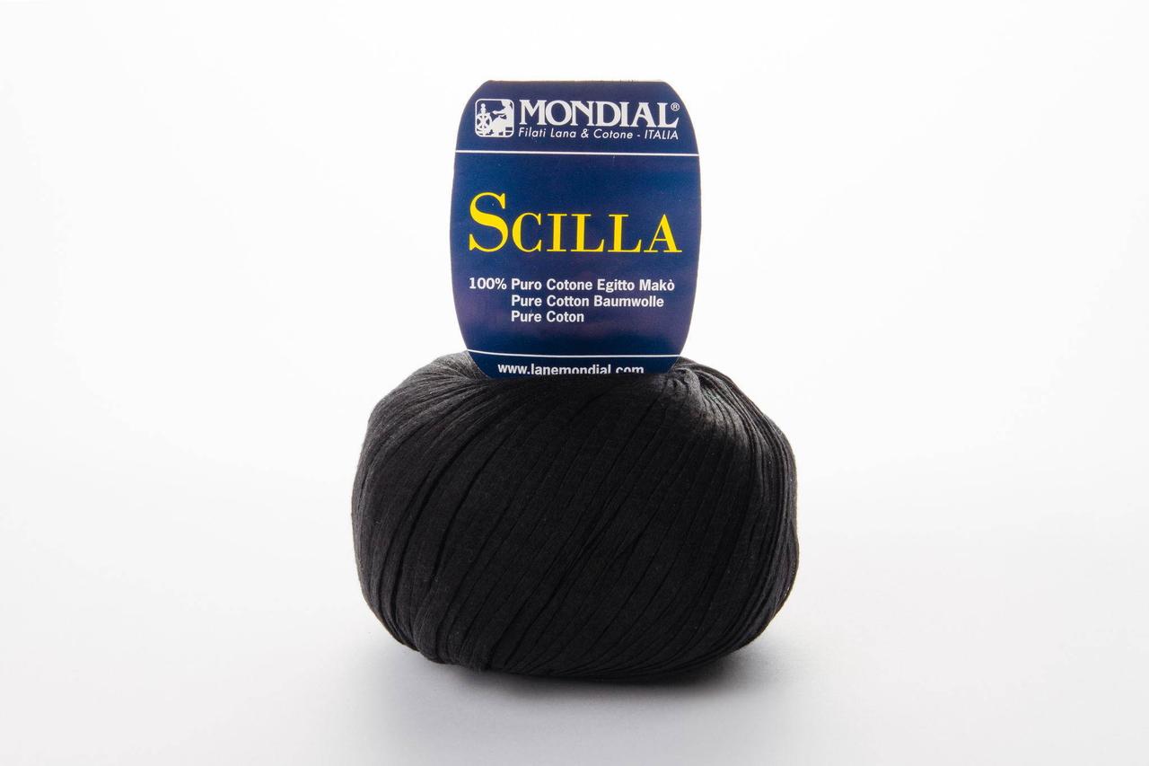 Пряжа Mondial Scilla 0200 чорний