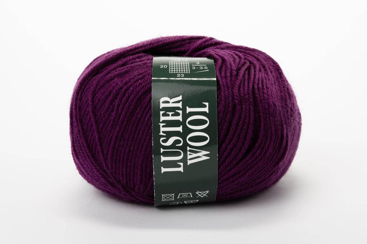 Пряжа вовняна Vita Luster Wool (50g), No Color.3372 яскраво-бузковий