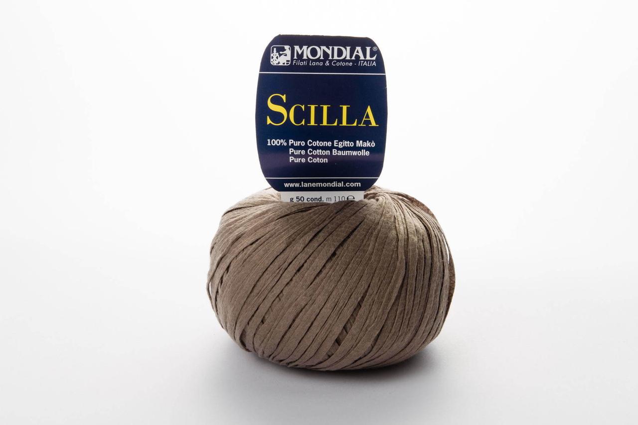 Пряжа Mondial Scilla, Color No.0822 сіро-коричневий