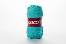 Пряжа бавовняна Vita Cotton Coco, Color No.3867 бірюзово-зелений