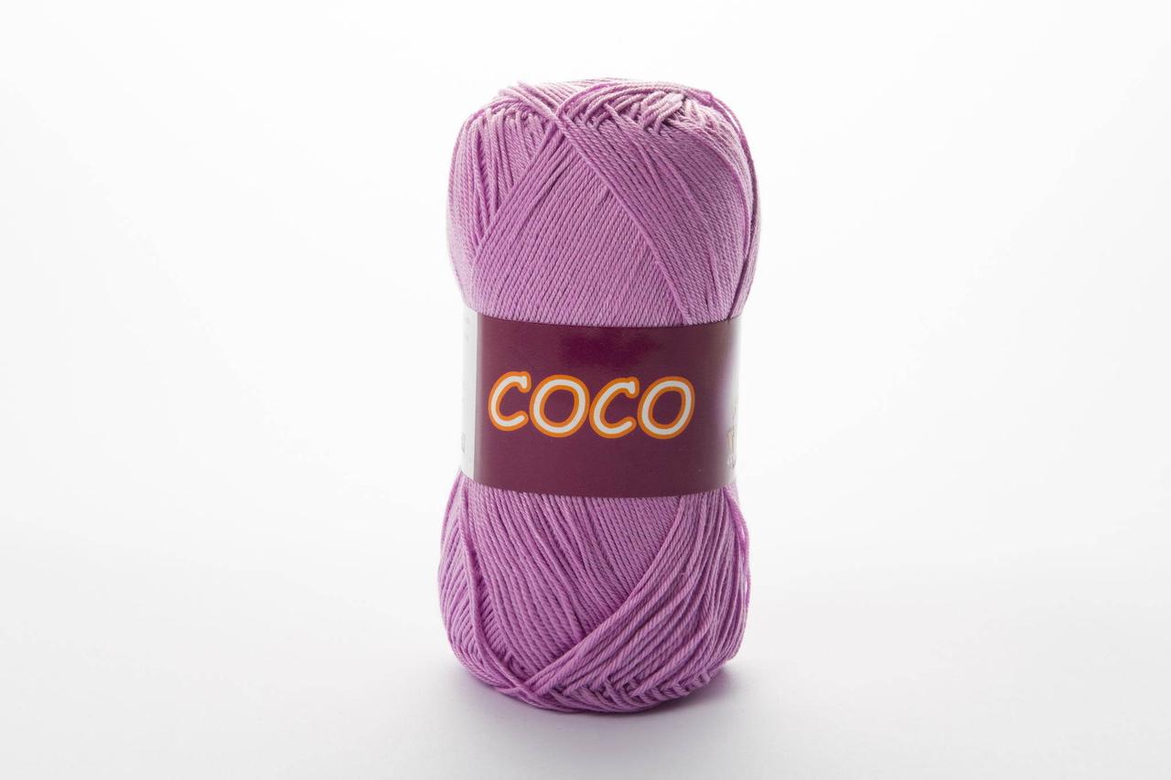 Пряжа бавовняна Vita Cotton Coco, Color No.3869 блідо-бузковий