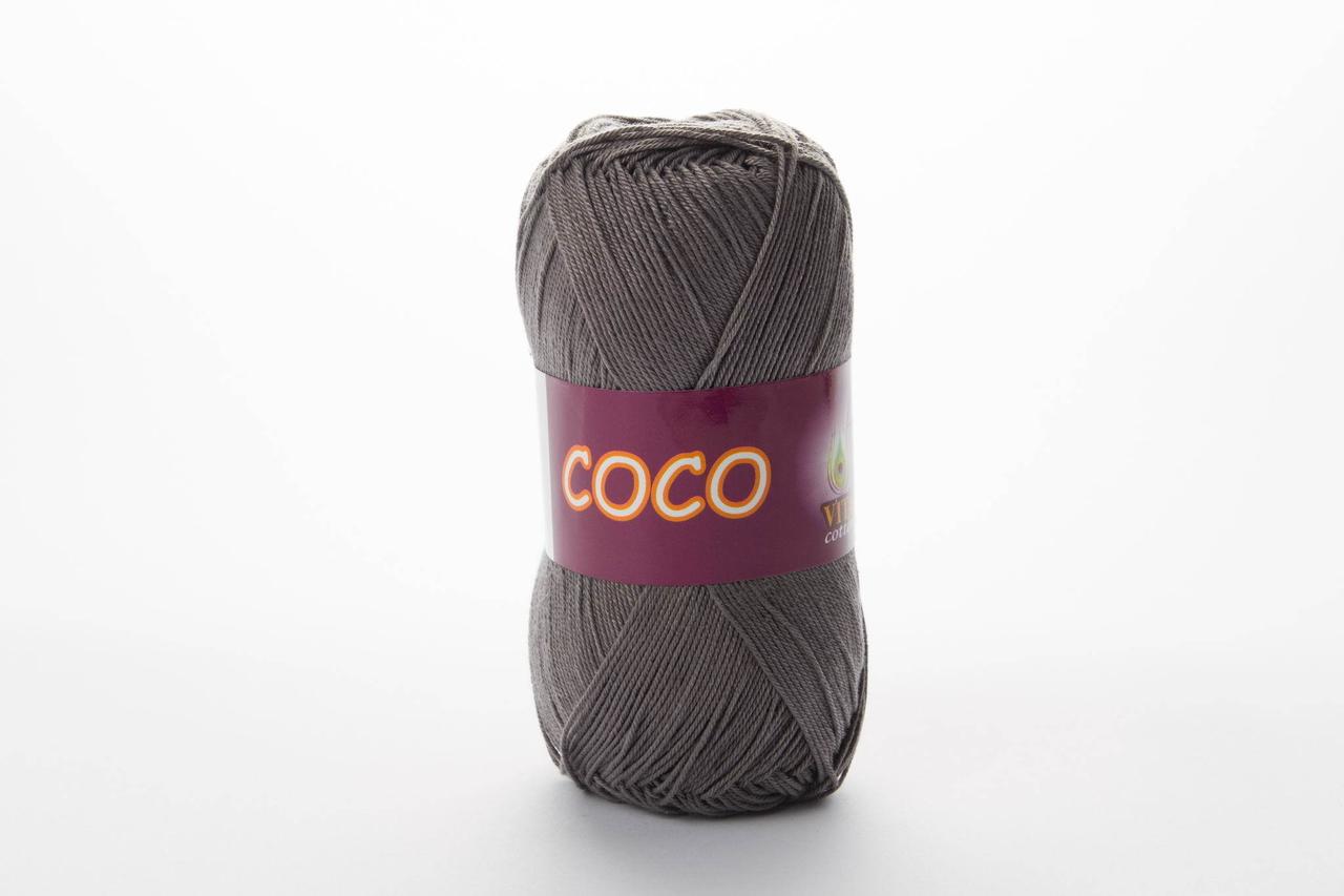 Пряжа бавовняна Vita Cotton Coco, Color No.3899 сірий сталевий