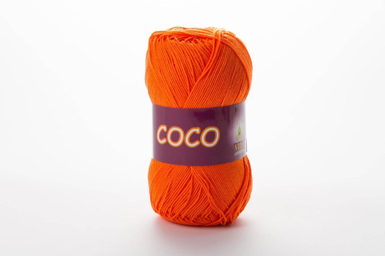 Пряжа бавовняна Vita Cotton Coco, Color No.4305 помаранчевий