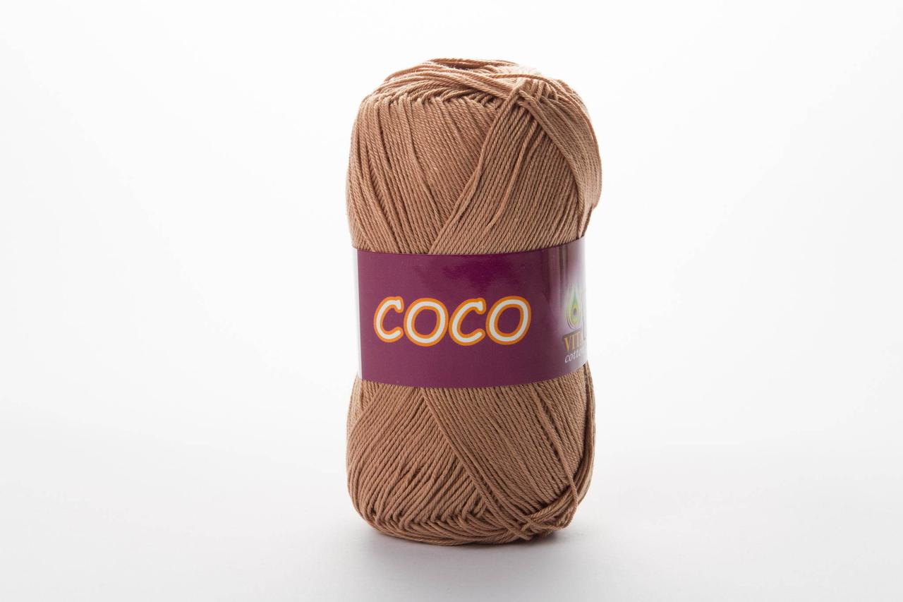 Пряжа бавовняна Vita Cotton Coco, Color No.4312 темний беж
