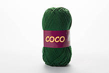 Пряжа бавовняна Vita Cotton Coco, Color No.4313 темно-зелений