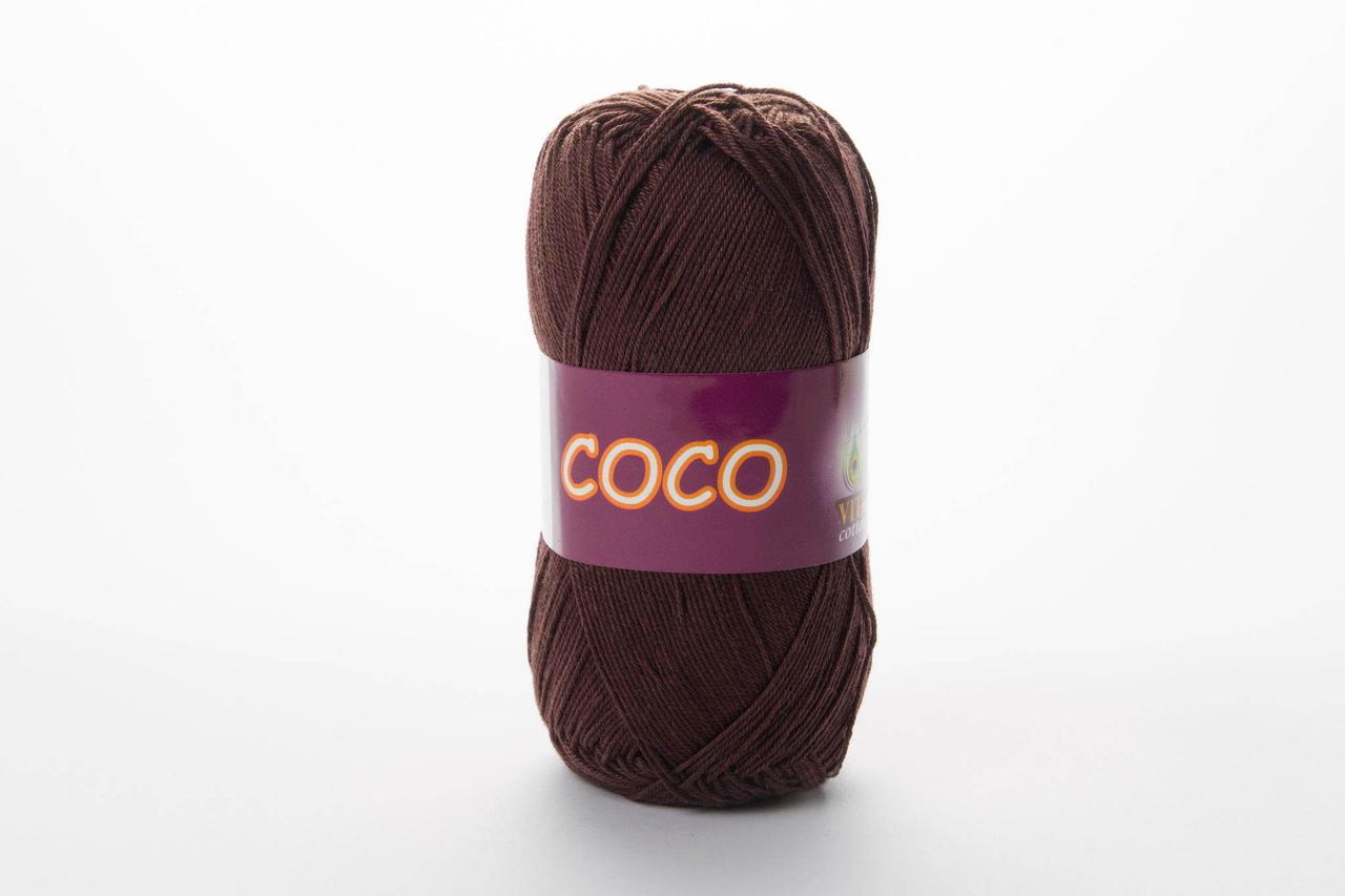 Пряжа бавовняна Vita Cotton Coco, Color No.4322 шоколад
