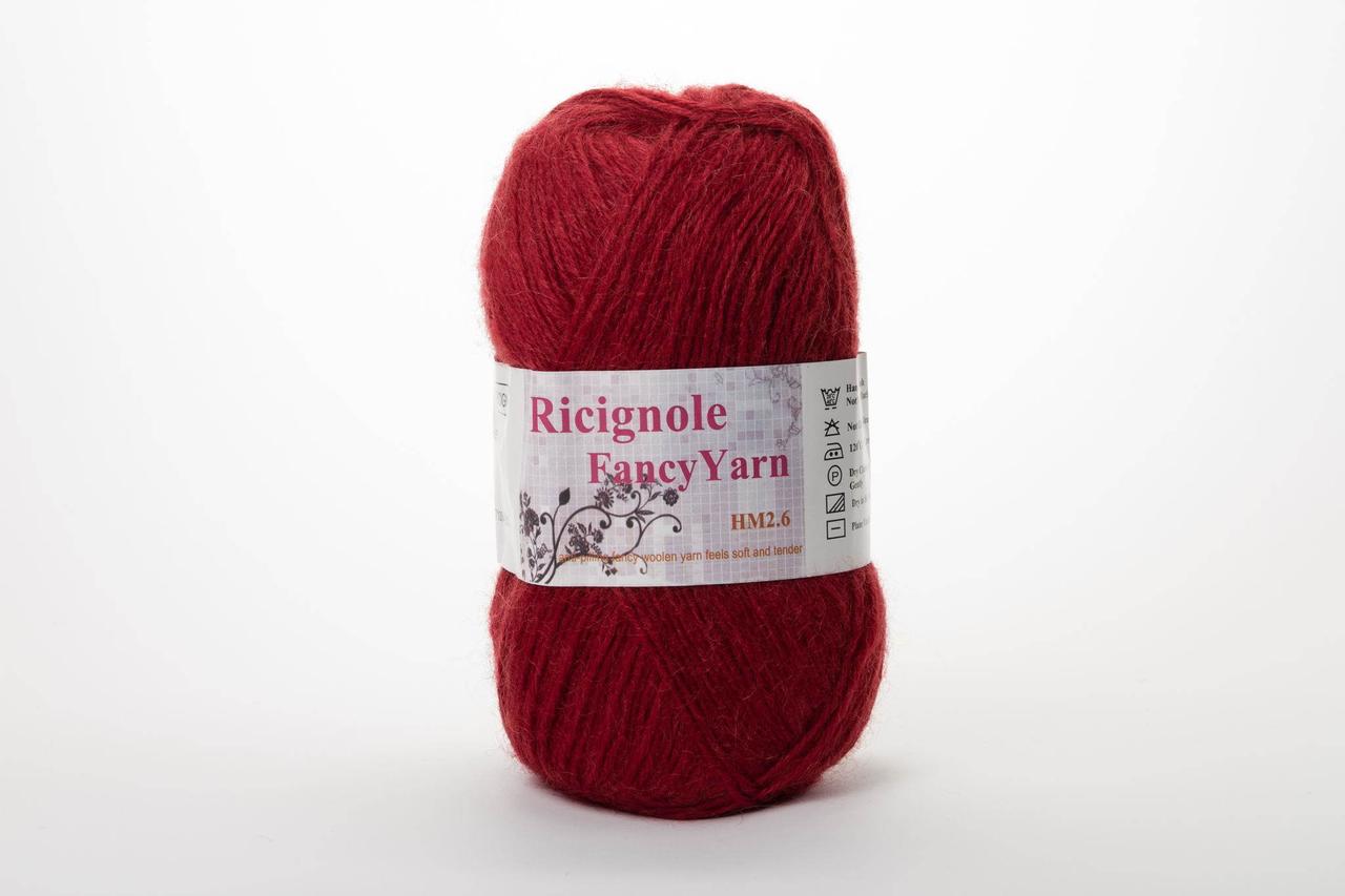 Пряжа мохера Ricignole Fancy Yarn HM2.6, Color No.264 червоний, фото 1