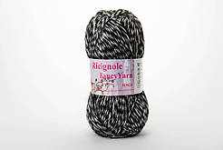 Пряжа мохера Ricignole Fancy Yarn HM2.6, Color No.280 чорний + білий