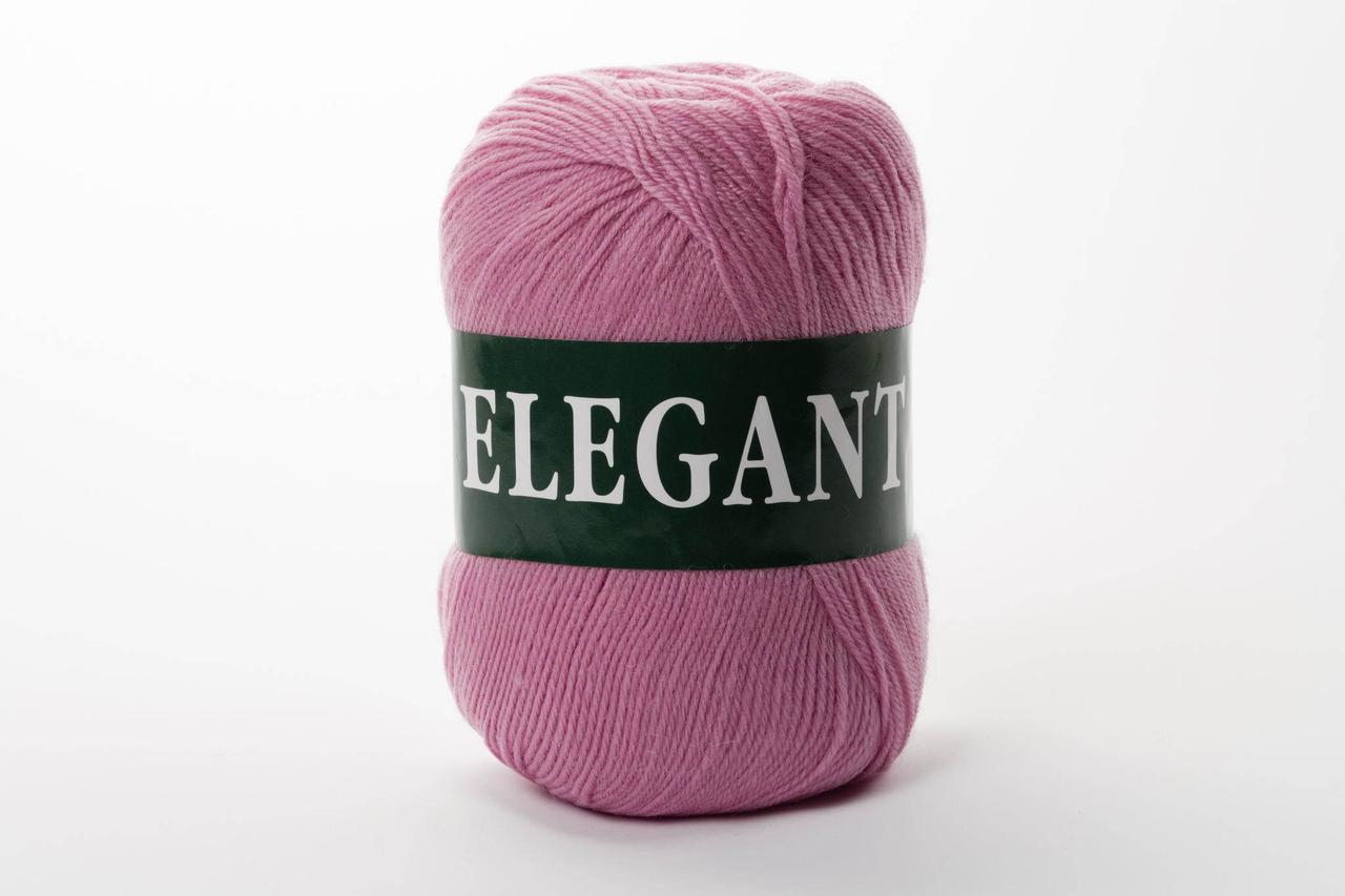 Пряжа напіввовняна Vita Elegant, Color No.2056 рожево-бузковий