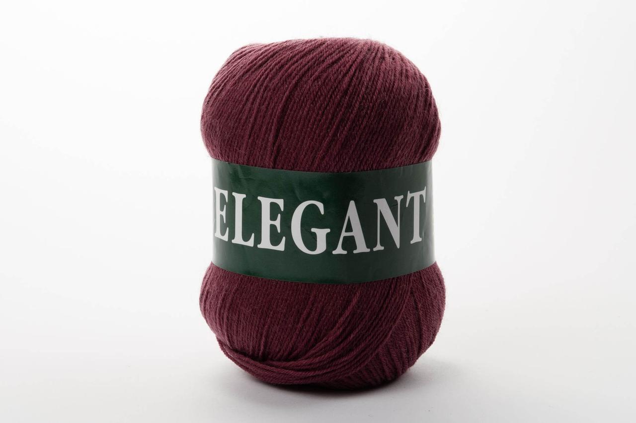 Пряжа напіввовняна Vita Elegant, Color No.2058 баклажан
