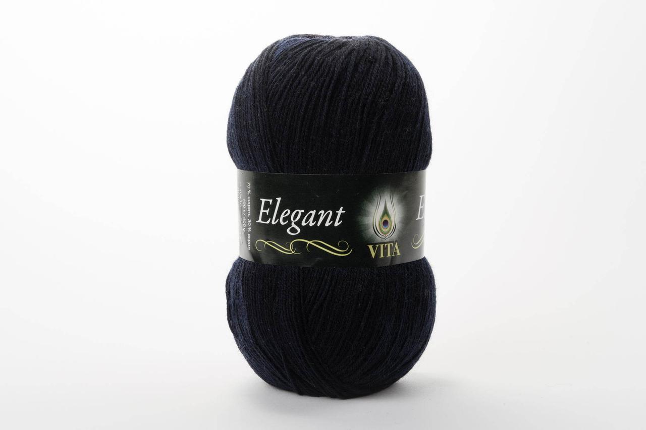 Пряжа напіввовняна Vita Elegant, Color No.2052 темно-синій