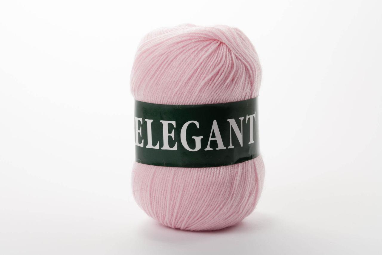 Напівшерстяна Пряжа Vita Elegant, Color No.2067 блідо-рожевий