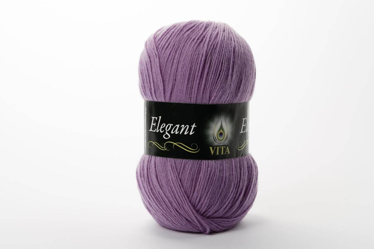 Напівшерстяна Пряжа Vita Elegant, Color No.2069 бузок