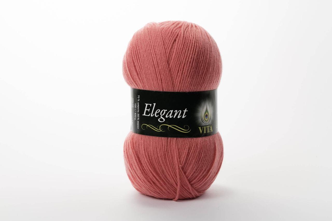 Пряжа полушерстяная Vita Elegant, Color No.2078 коралл