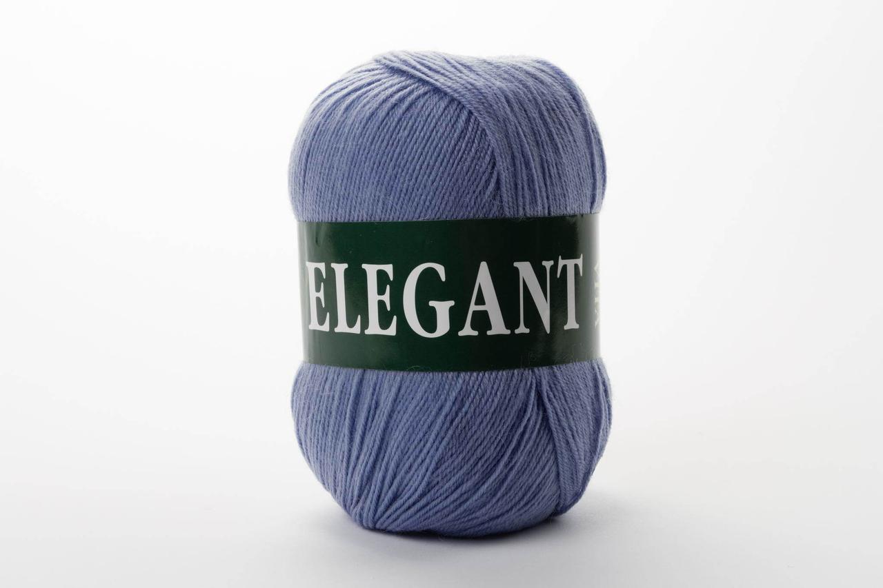 Пряжа напіввовняна Vita Elegant, Color No.2081 насичений блакитний