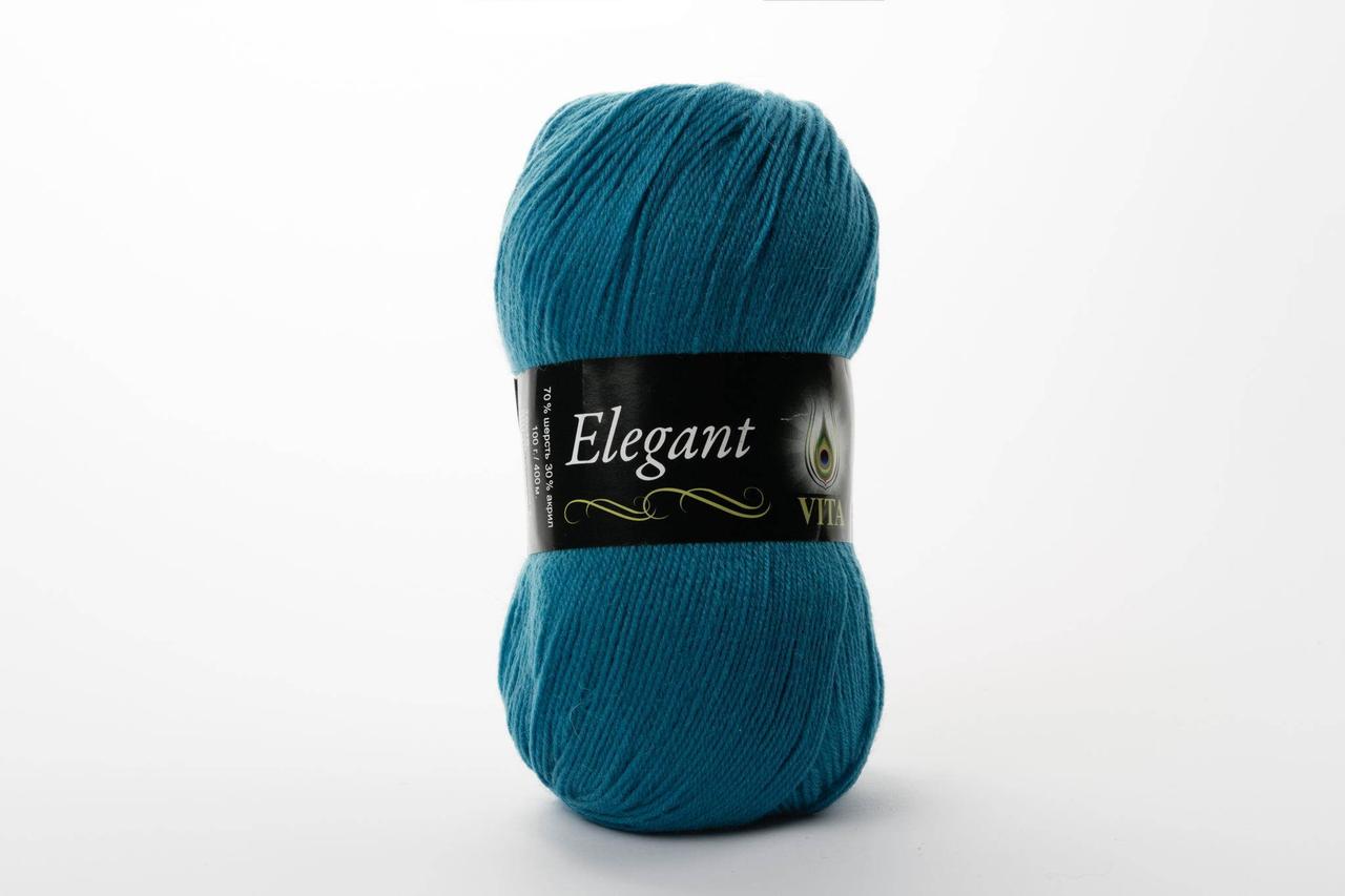 Напівшерстяна Пряжа Vita Elegant, Color No.2083 бірюза