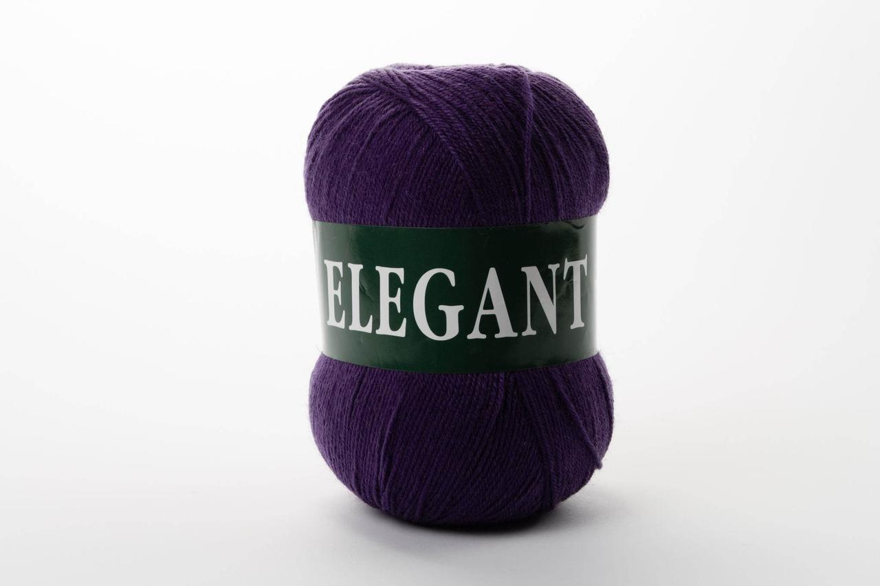 Напівшерстяна Пряжа Vita Elegant, Color No.2086 фіолетовий