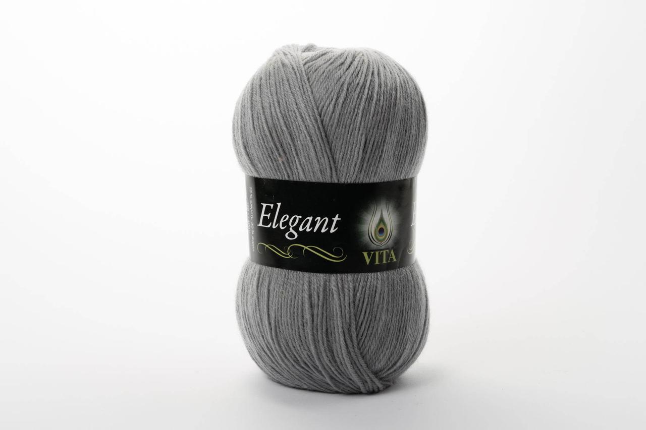 Напівшерстяна Пряжа Vita Elegant, Color No.2091 світло-сірий
