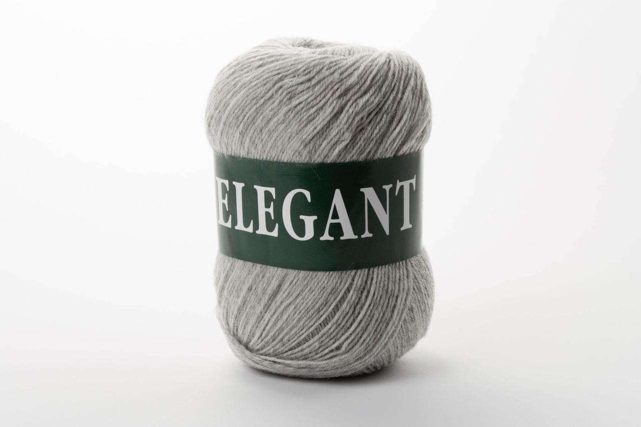 Пряжа напіввовняна Vita Elegant, Color No.2092 світло-сірий натуральний