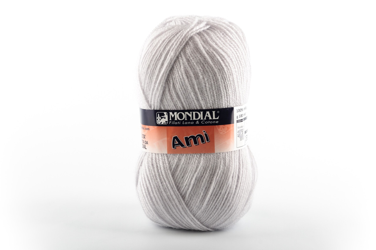 Пряжа Mondial Ami 0082 світлий сірий