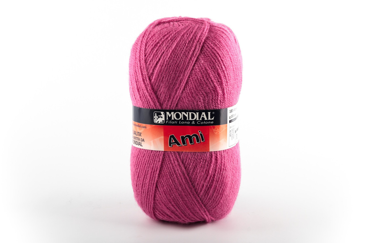 Пряжа Mondial Ami 0197 рожево-фіолетовий