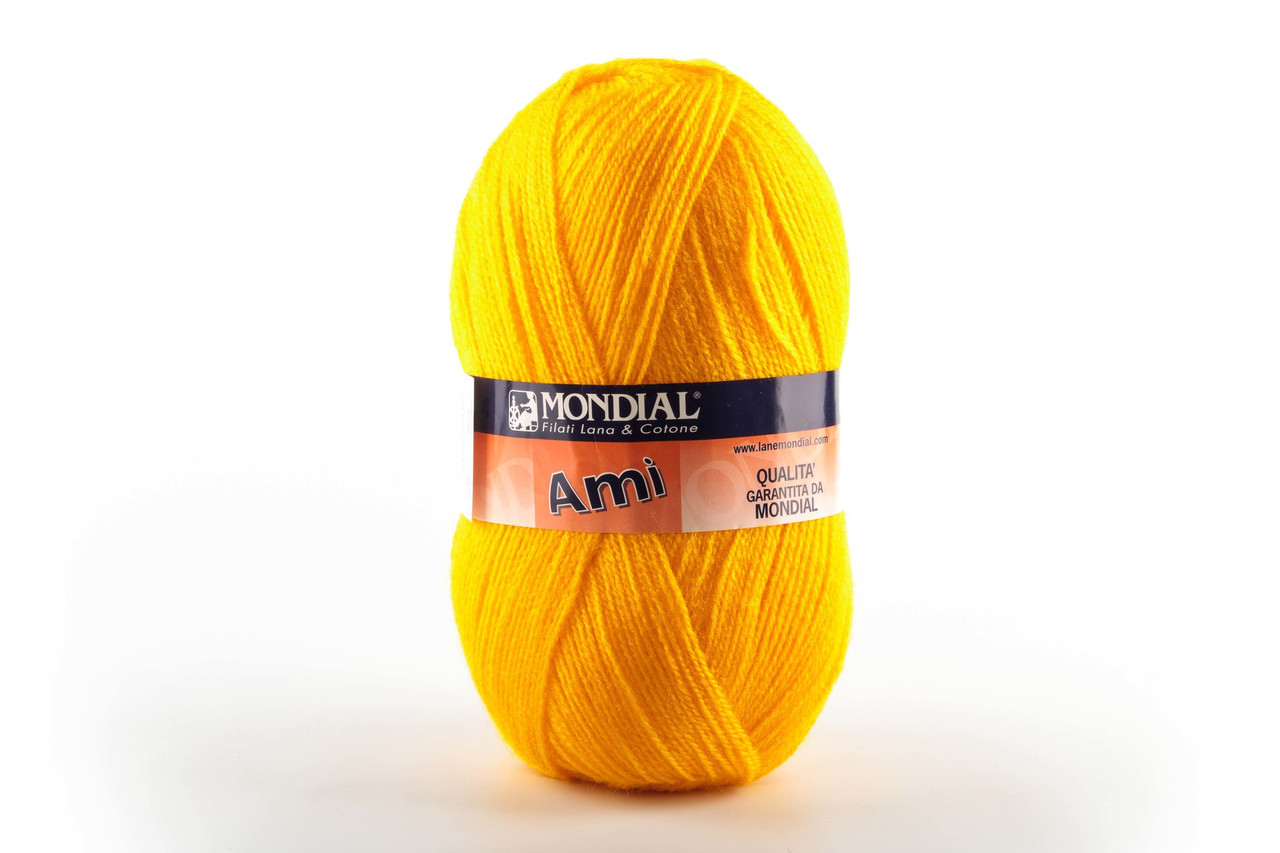 Пряжа Mondial Ami, Color No.0530 яскравий жовтий
