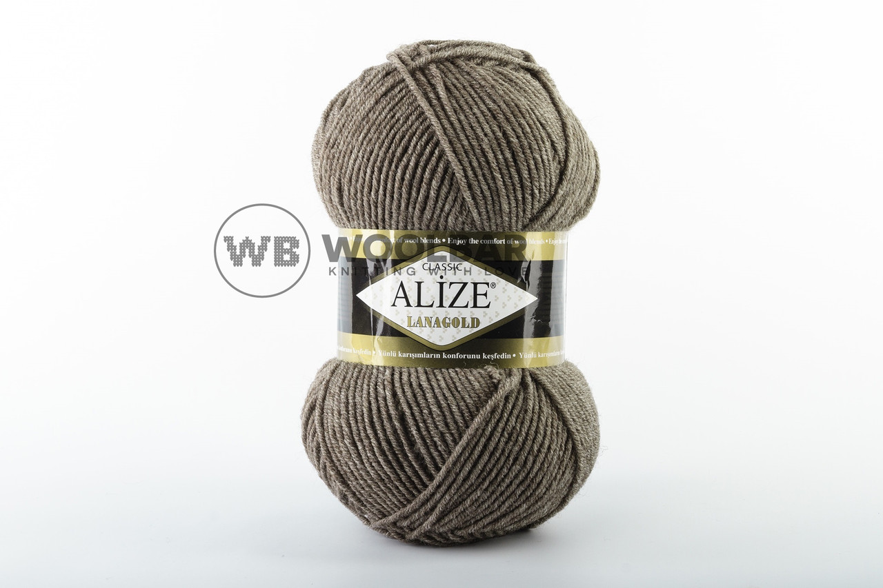 Пряжа Alize Laragold Classic 240 коричневий меланж