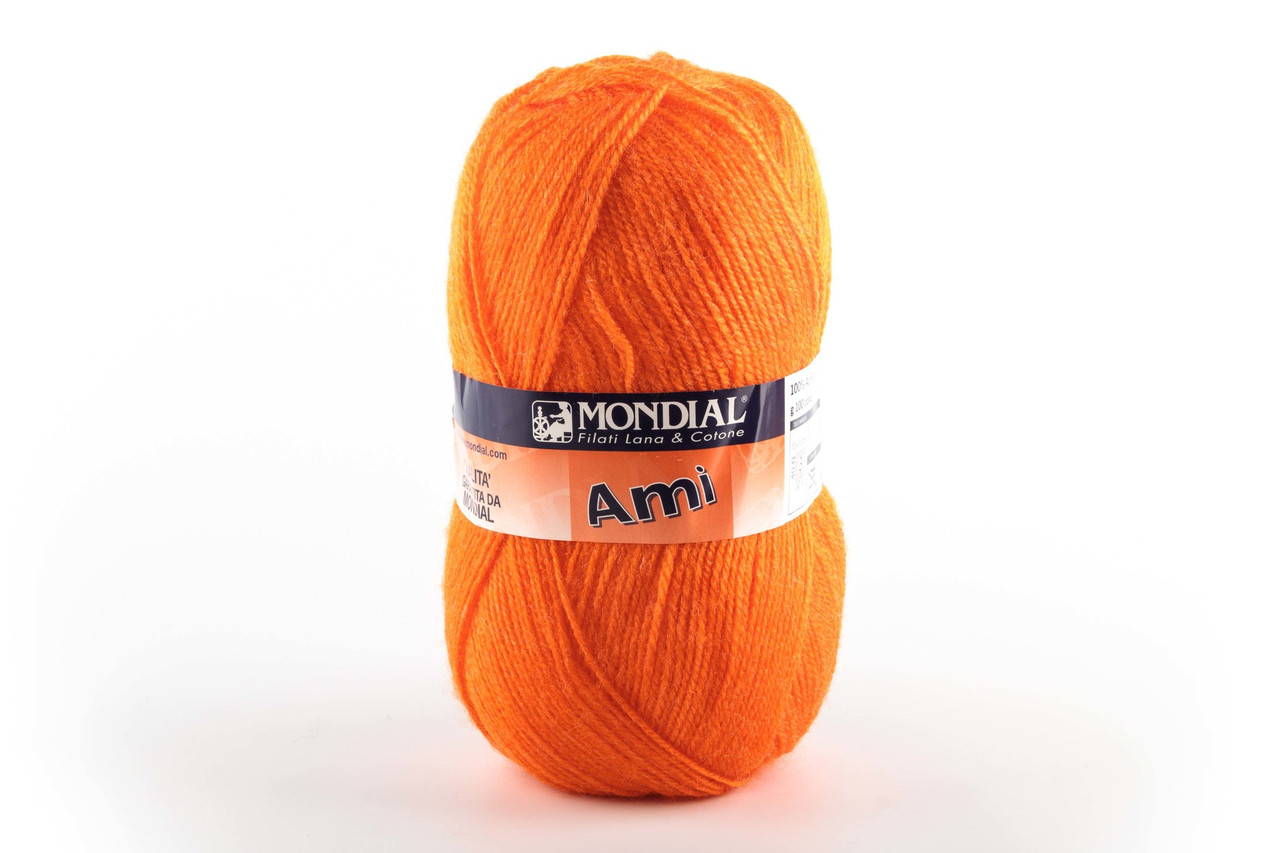 Пряжа Mondial Ami, Color No.0694 яскравий жовтогарячий