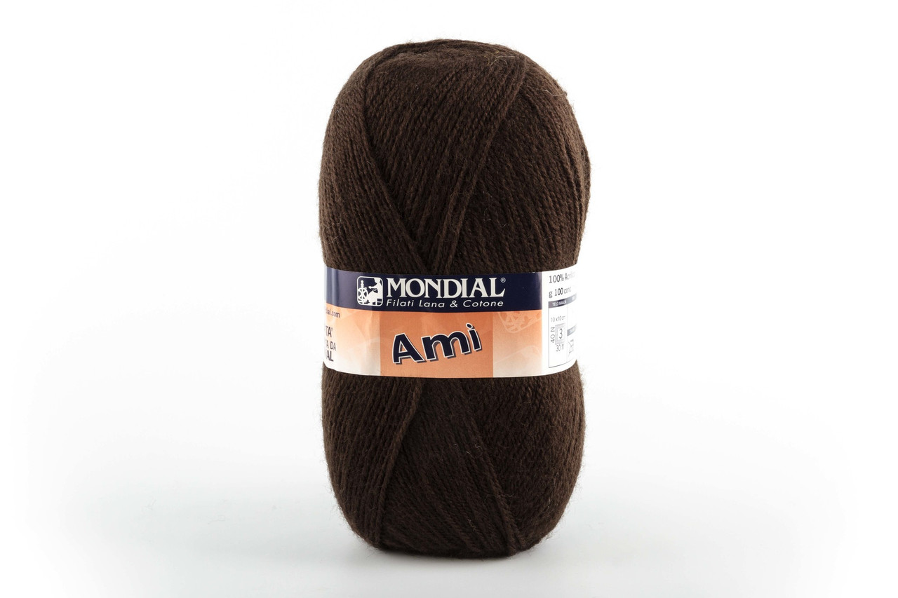 Пряжа Mondial Ami 0695 темно-коричневий