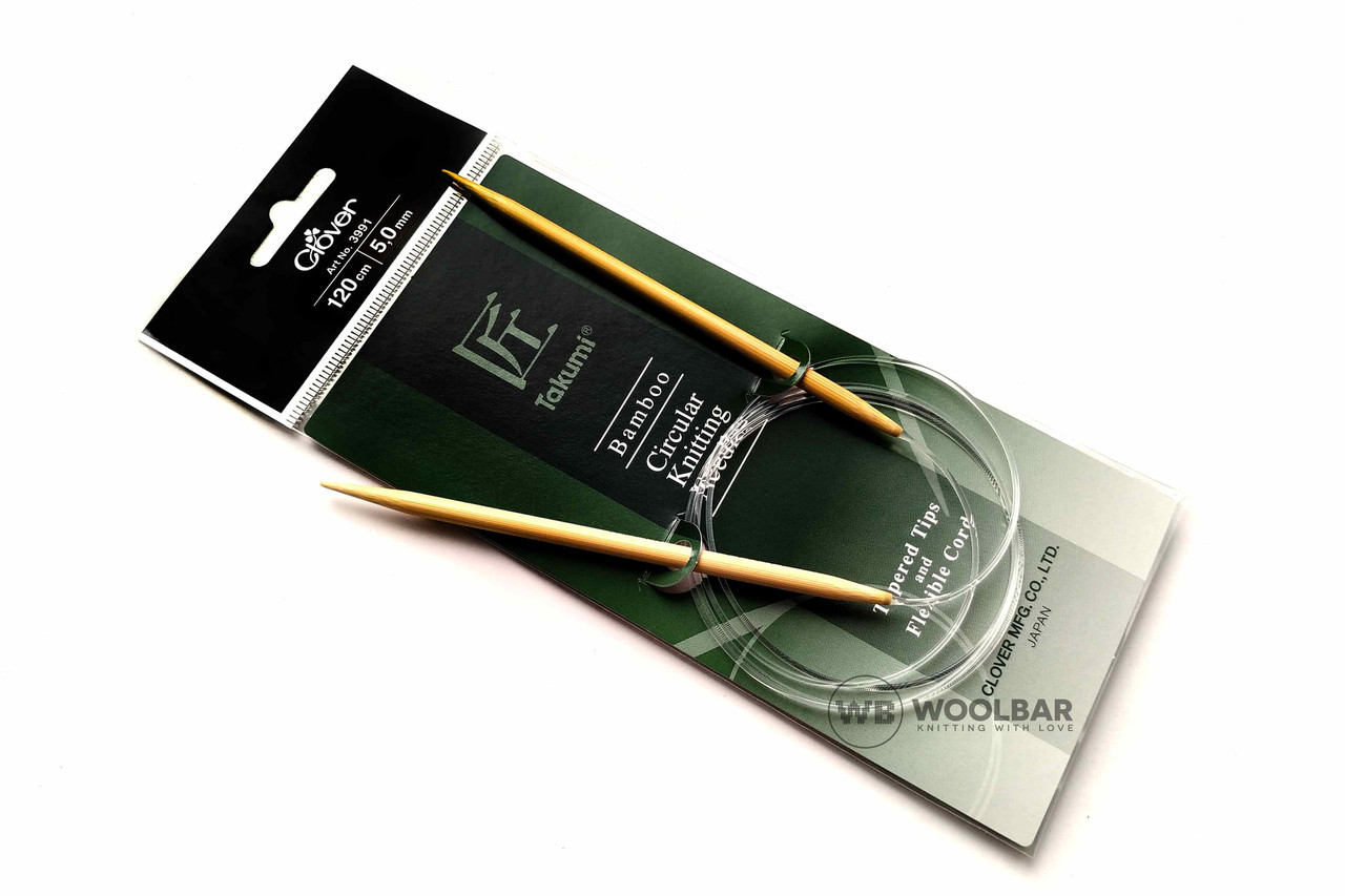 Clover - Takumi спиці кругові з подовженим кон. бамбук, 120 см, 5 мм, фото 1