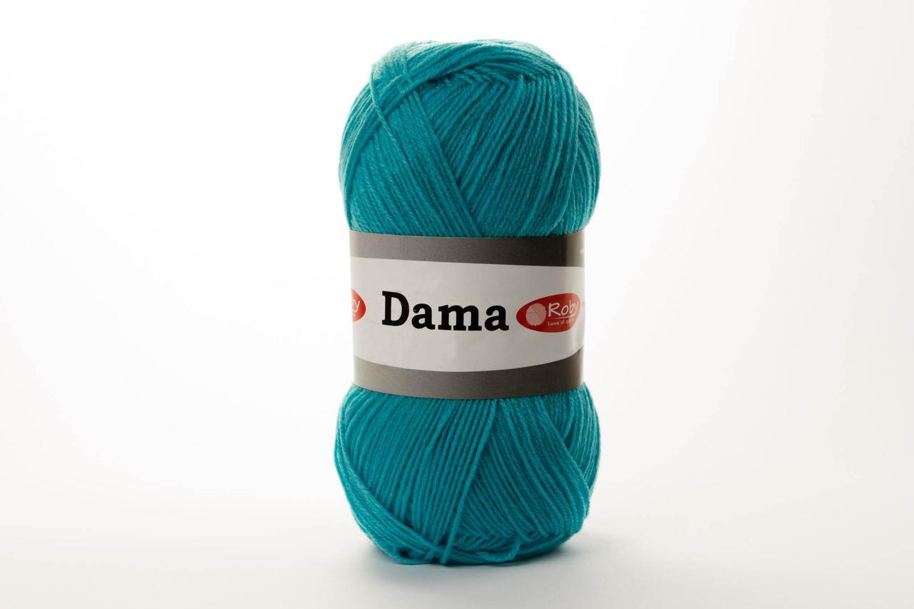Пряжа Roby Dama 0460 яскрава бірюза