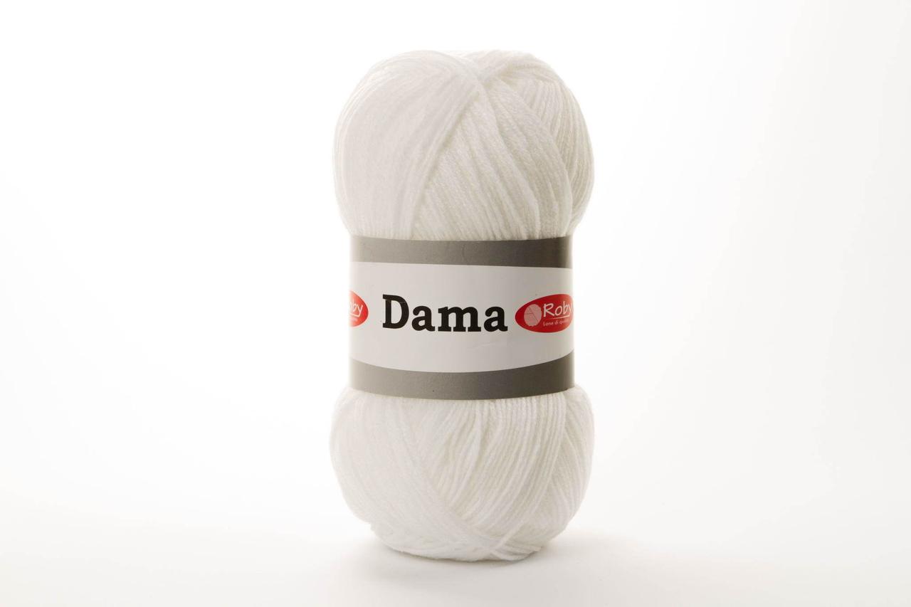 Пряжа Roby Dama 0900 білий
