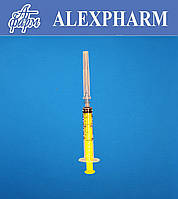 Шприц одноразовий 2мл Luer з голкою 23G 0,6*30мм уп/150шт