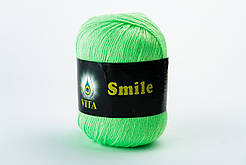 Пряжа напіввовняна Vita Smile, Color No.3504 ультра-салатовий