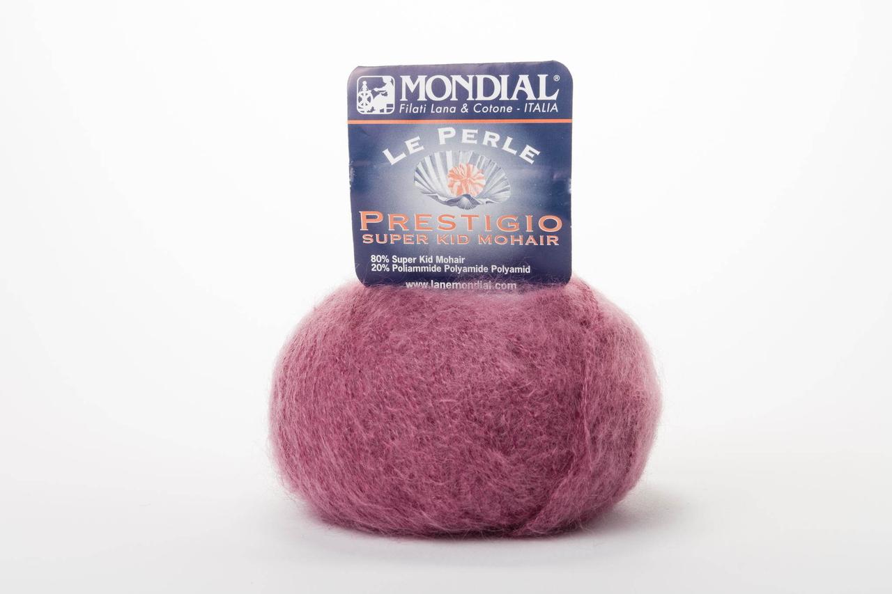 Пряжа Le Mondial Perle Prestigio 0146 бузково-рожевий
