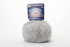 Пряжа Mondial Le Perle Prestigio, Color No.0700 світло-сірий
