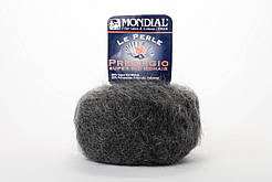 Пряжа Mondial Le Perle Prestigio, Color No.0704 темно-сірий