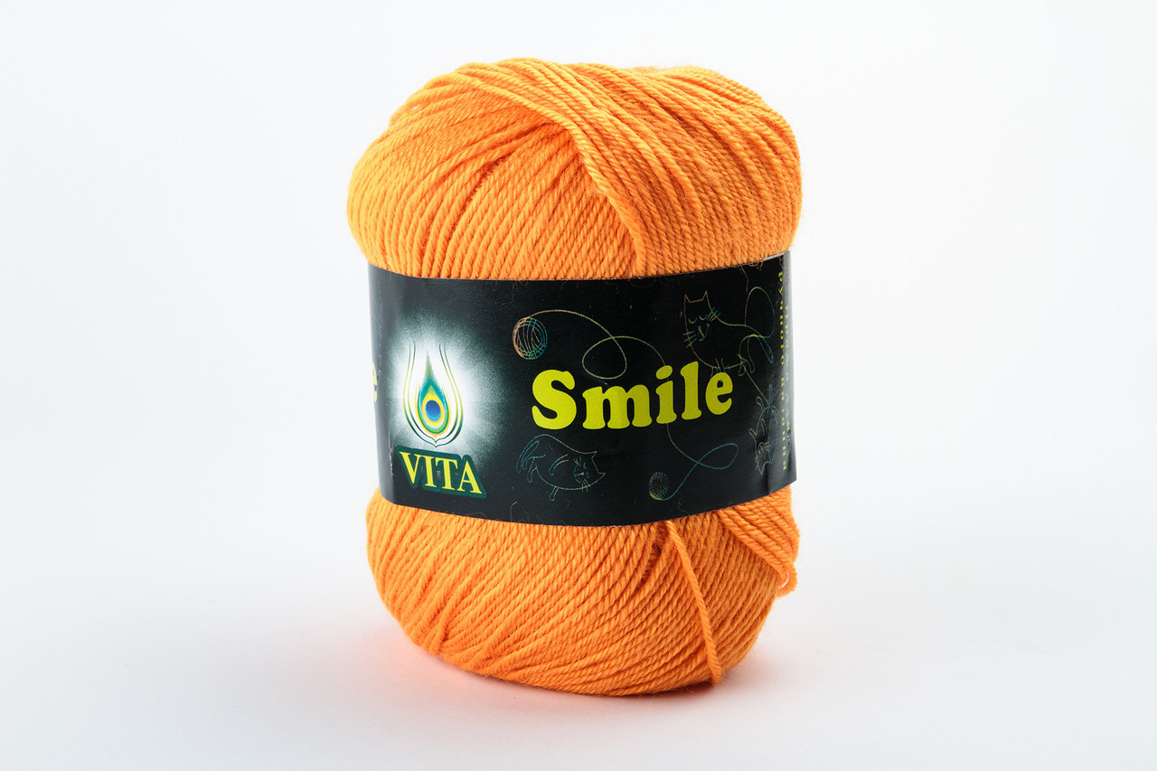 Напівшерстяна Пряжа Vita Smile, Color No.3518 оранж