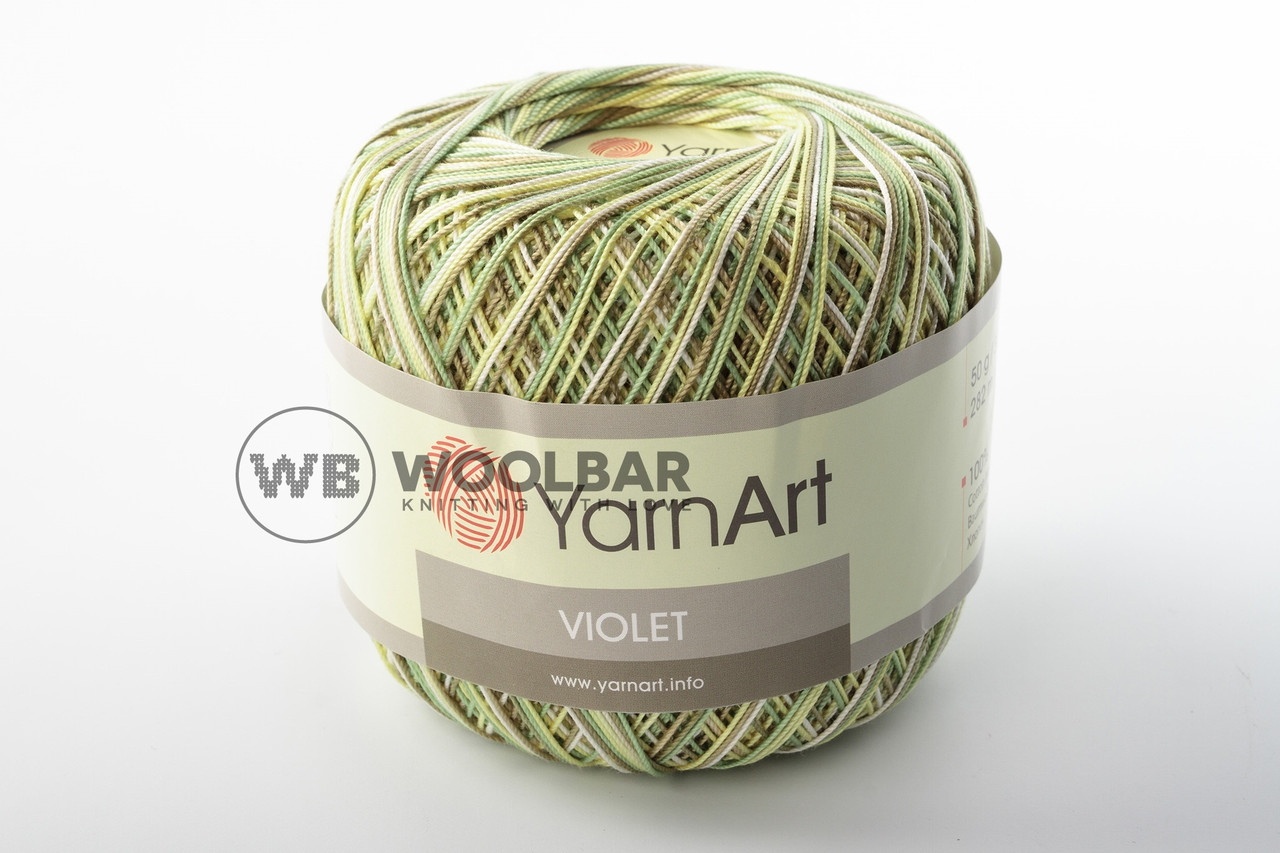 Пряжа YarnArt Violet Melange 3085 зеленувато-жовто-коричневий меланж
