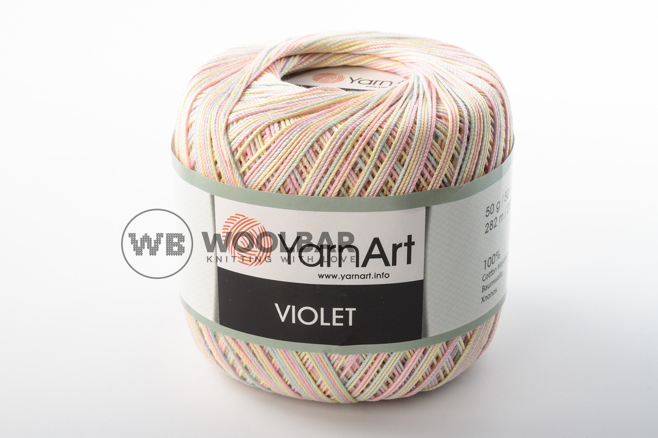 Пряжа YarnArt Violet Melange 3194 рожево-жовто-блакитний меланж