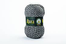 Пряжа Vita Alpaca wool 2988 чорно-білий мікс
