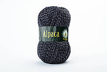 Пряжа вовняна Vita Alpaca wool, Color No.2989 чорно-сірий мікс
