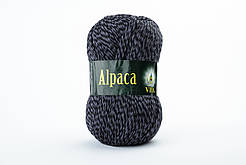 Пряжа вовняна Vita Alpapa wool, Color No.2989 чорно-сірий мікс