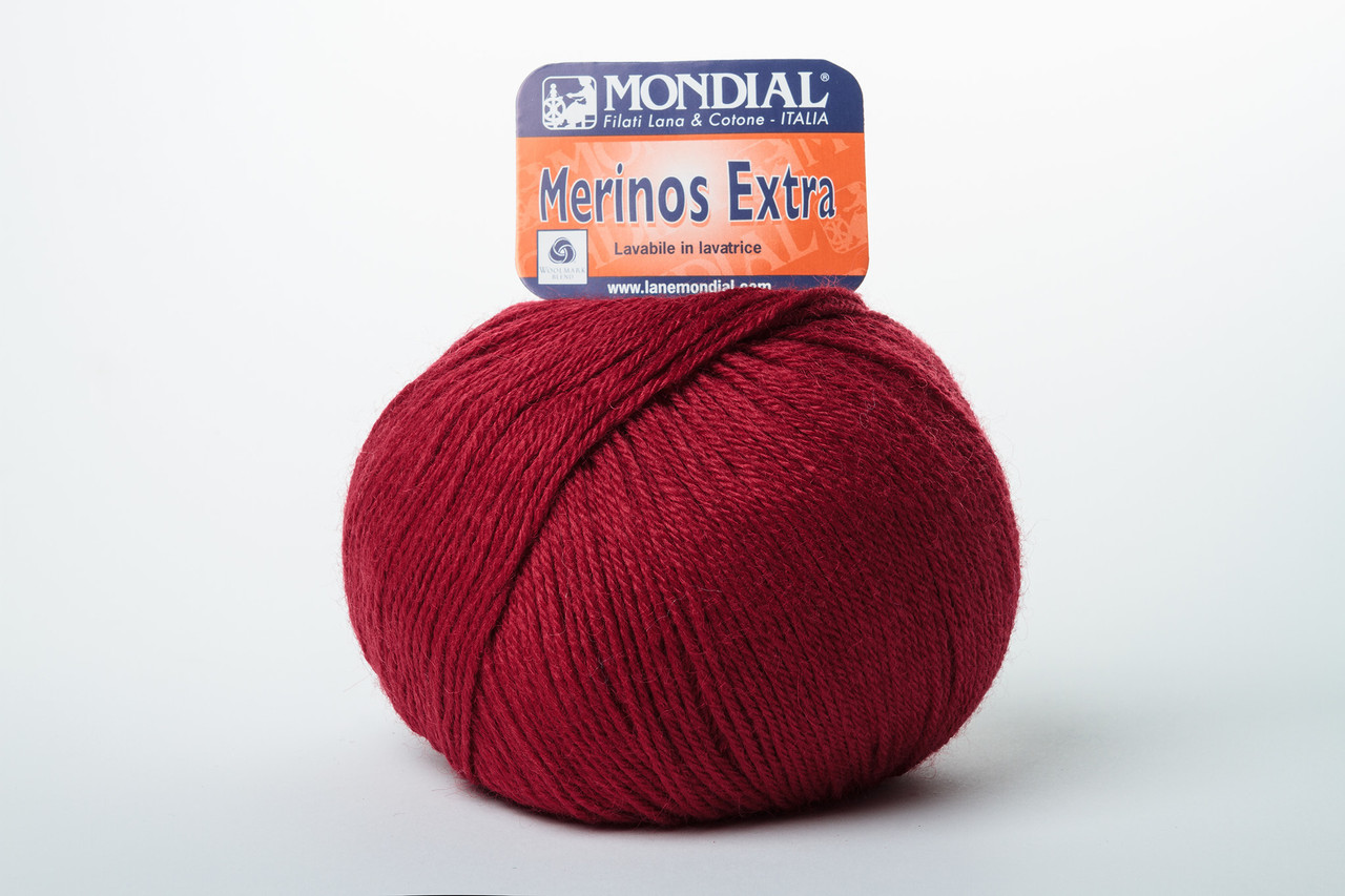 Пряжа Mondial Merinos Extra, Color No.0407 кривавий