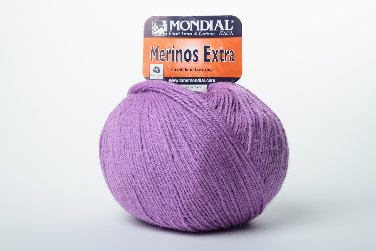 Пряжа Mondial Merinos Extra 0754 фіолетовий