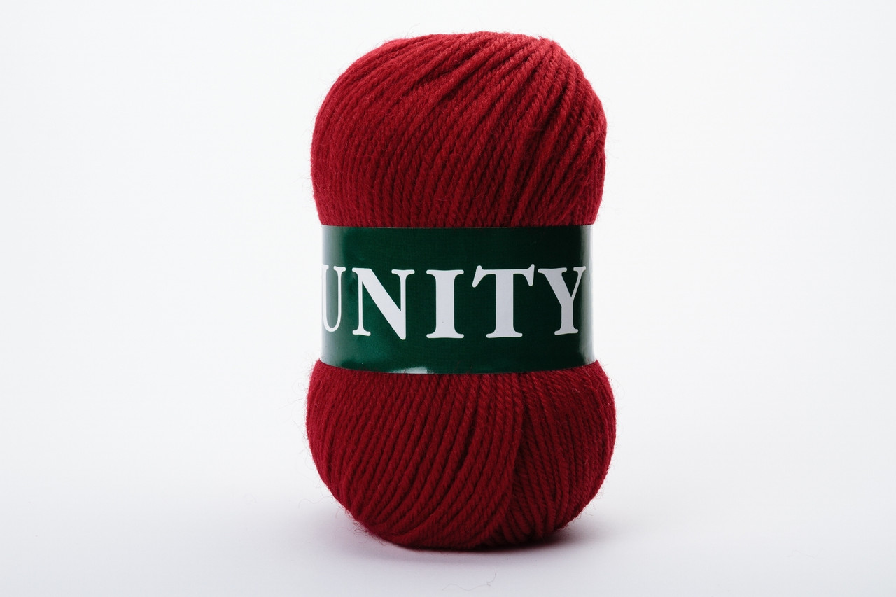 Пряжа вовняна Vita UNITY, Color No.2017 бордо, фото 1