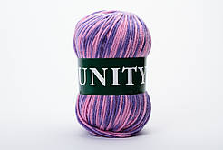 Пряжа вовняна Vita UNITY, Color No.2040 меланж рожево-фіолетовий