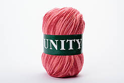 Пряжа вовняна Vita UNITY, Color No.2043 меланж рожево-червоний